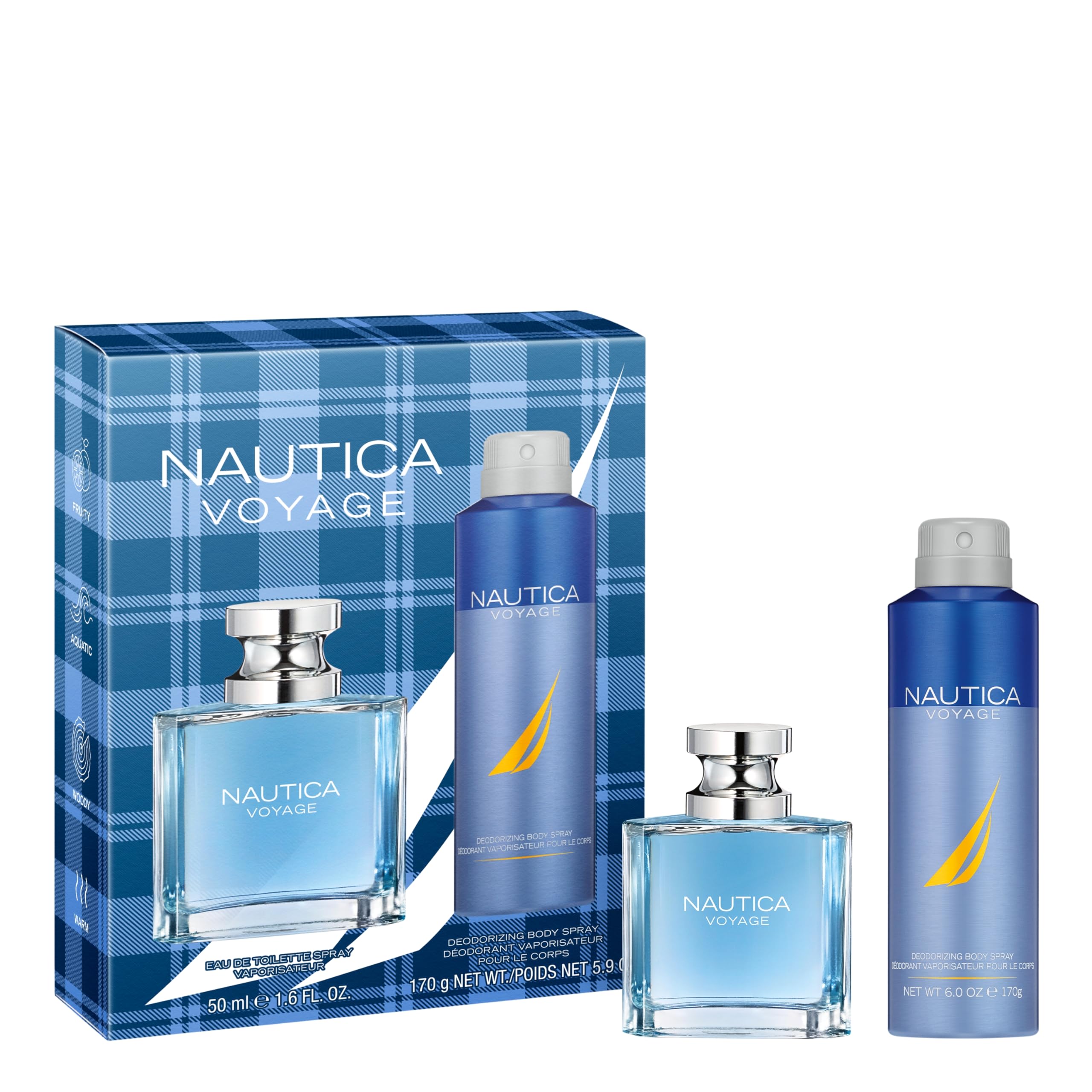 ノーティカ　サンセット　ヴォヤージュ　オーデトワレ Amazon.com: Nautica Voyage Giftset, 1.6 fl oz EDT + 6 oz